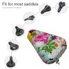 Floral Colorful Fashion Bike Seat Cover Waterproof and Dustproof Adjustable Soft Saddle Cushion Covers view 3