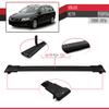 Compatible with Volvo XC70 (P3/P24) 2008-2016 Fly Model Car Roof Rack Cross Bar Black Aluminium 3 Bars view 4