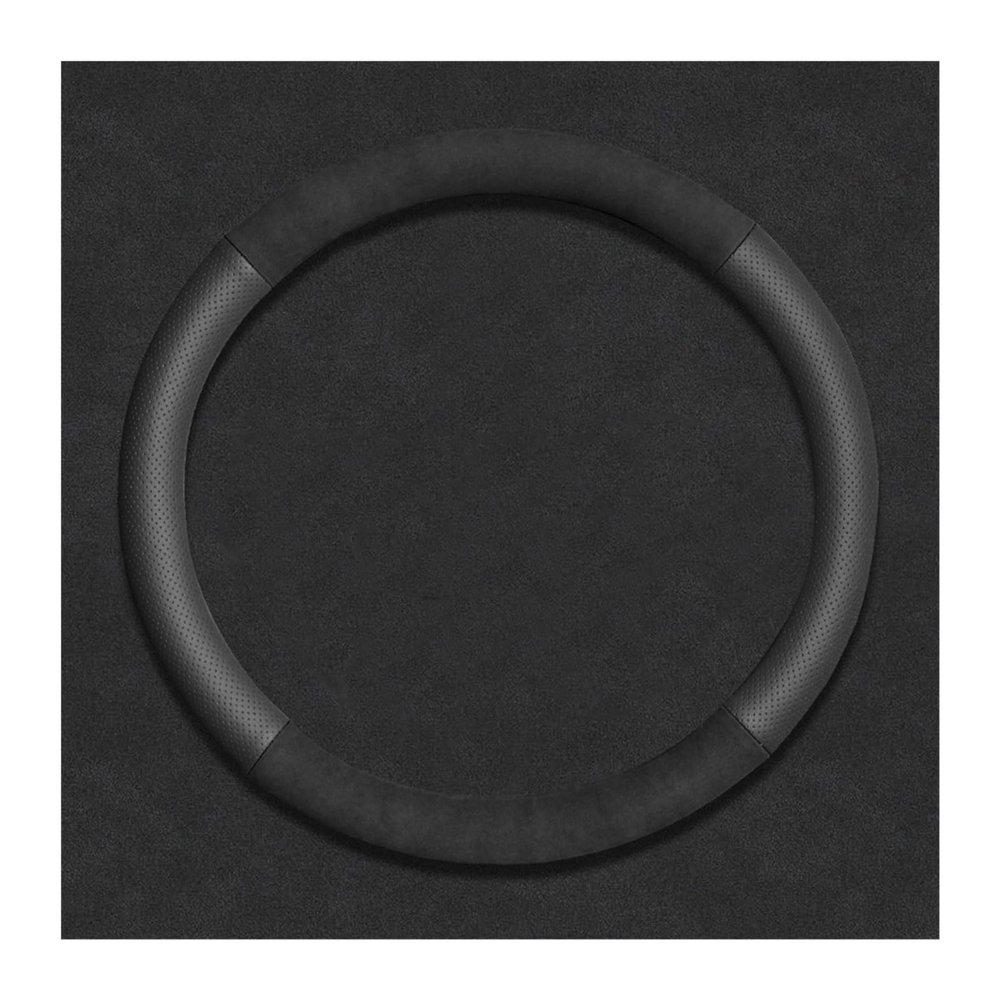 FUERU Car Steering Wheel Cover Set Car Steering Wheel Cover 14.5-156 Inches Genuine Leather Breathable Sweat-Absorbing Car Interior (Color : 1#)