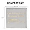 Cacturism Car Registration and Insurance Holder, Vehicle Glove Box Car Organizer Men Women Wallet Accessories Case for Cards, Essential Document, Driver License, Silver view 2