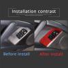 HIRUFAIT Car Window Lift Button Sticker Cover for Mitsubishi Eclipse 2006-2011, 2PCS Soft Real Carbon Fiber Car Interior Door Window Switch Frame Panel Decal Trim Accessories, Red view 3