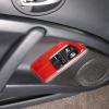 HIRUFAIT Car Window Lift Button Sticker Cover for Mitsubishi Eclipse 2006-2011, 2PCS Soft Real Carbon Fiber Car Interior Door Window Switch Frame Panel Decal Trim Accessories, Red view 4