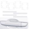 8Pcs 3D Transparent Car Door Handle Scratch Protector, Universal Bowl Side Paint Protection Stickers, Waterproof Anti-Scratch Paint Invisible Protection Film for Most Models. view 1