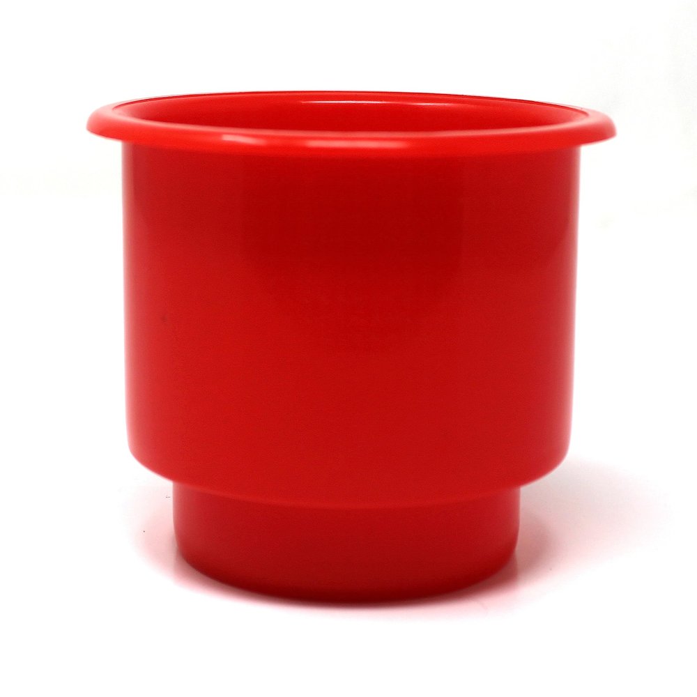 JSP Manufacturing Red 3-5/8 Jumbo Cup Recessed Drop in for Boat RV Car Truck Pool Table Sofa Inserts Large Size (25)