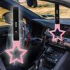 Q1-TECH, JDM Tsurikawa Ring Japanese Subway Train Bus Car Handle Cute Star Shaped Handle Hand Strap Rear Front Bumper Warning Rings Drift Charm Drift Bosozoku Car Accessory (Pink/Black) view 2