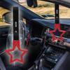 Q1-TECH, JDM Tsurikawa Ring Japanese Subway Train Bus Car Handle Cute Star Shaped Handle Hand Strap Rear Front Bumper Warning Rings Drift Charm Drift Bosozoku Car Accessory (Red/Black) view 2