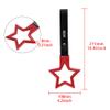 Q1-TECH, JDM Tsurikawa Ring Japanese Subway Train Bus Car Handle Cute Star Shaped Handle Hand Strap Rear Front Bumper Warning Rings Drift Charm Drift Bosozoku Car Accessory (Red/Black) view 3