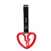 Q1-TECH, JDM Tsurikawa Ring Japanese Subway Train Bus Car Handle Broken Heart Handle Hand Strap Rear Front Bumper Warning Rings Drift Charm Drift Car Accessory (Red/Black) view 1