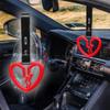 Q1-TECH, JDM Tsurikawa Ring Japanese Subway Train Bus Car Handle Broken Heart Handle Hand Strap Rear Front Bumper Warning Rings Drift Charm Drift Car Accessory (Red/Black) view 2