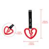 Q1-TECH, JDM Tsurikawa Ring Japanese Subway Train Bus Car Handle Broken Heart Handle Hand Strap Rear Front Bumper Warning Rings Drift Charm Drift Car Accessory (Red/Black) view 3