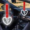 Q1-TECH, JDM Tsurikawa Ring Japanese Subway Train Bus Car Handle Broken Heart Handle Hand Strap Rear Front Bumper Warning Rings Drift Charm Drift Car Accessory (White/Red) view 2
