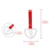 Q1-TECH, JDM Tsurikawa Ring Japanese Subway Train Bus Car Handle Broken Heart Handle Hand Strap Rear Front Bumper Warning Rings Drift Charm Drift Car Accessory (White/Red) view 3
