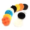 EdvenA 3inch Car Polishing Disc 11Pcs/Set Self-Adhesive Buffing Waxing Sponge Wool Wheel Polishing Pad for Car Polisher Drill Adapter (Color : A, Size : 5inch) view 1