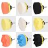 EdvenA 3inch Car Polishing Disc 11Pcs/Set Self-Adhesive Buffing Waxing Sponge Wool Wheel Polishing Pad for Car Polisher Drill Adapter (Color : A, Size : 5inch) view 4