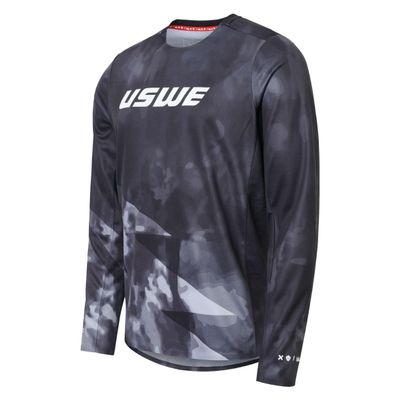 USWE Rk Off-Road Jersey - Quick Drying Performance for Max Comfort Designed for Enduro, Motocross, and More, L, Black