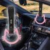 Q1-TECH, JDM Tsurikawa Ring Japanese Subway Train Bus Car Handle Kitty Cat Handle Hand Strap Rear Front Bumper Warning Rings Drift Charm Drift Car Accessory (Pink/Carbon Strap) view 2