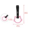 Q1-TECH, JDM Tsurikawa Ring Japanese Subway Train Bus Car Handle Kitty Cat Handle Hand Strap Rear Front Bumper Warning Rings Drift Charm Drift Car Accessory (Pink/Carbon Strap) view 4