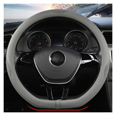 FUERU Car Steering Wheel Cover Set Car Steering Wheel Cover D Type Ice Silk Breathable Moisture Drainage Exquisite Car Decorations (Color : 7#)