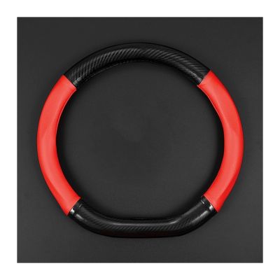FUERU Car Steering Wheel Cover Set Car Steering Wheel Cover D-Type Carbon Fiber Ultra-Thin Four-Season Universal Car Interior (Color : 6#)