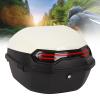SEAVI Motorcycle Trunk Universal Motorbike Top Box Waterproof Tail with Lights Backrest Lock for Scooter Moped Back Large Capacity Storage Case Replacement D view 1