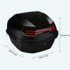 SEAVI Motorcycle Trunk Universal Motorbike Top Box Waterproof Tail with Lights Backrest Lock for Scooter Moped Back Large Capacity Storage Case Replacement D view 2