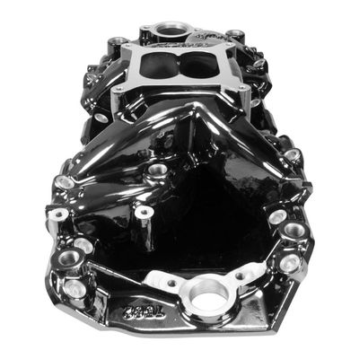Edelbrock - MANIFOLD; BIG BLOCK CHEVROLET RECTANGLE PORT RPM AIR GAP - BLACK PLASMA FINISH (7562-BP)