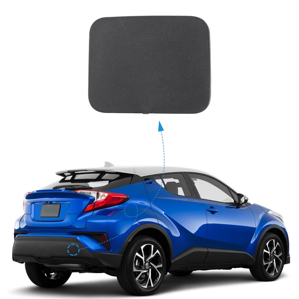 CZShiYue Rear Bumper Tow Hook Cover Cap Towing Eye Fit for Toyota C-HR 2017 2018 2019 52162-F4020 (Matte Black, Right Passenger Side)