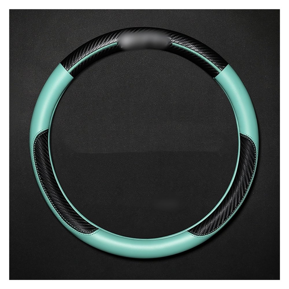 FUERU Car Steering Wheel Cover Set Universal Car Steering Wheel Cover Carbon Fiber Leather Breathable Moisture Removal Car Decorations (Color : 6#)
