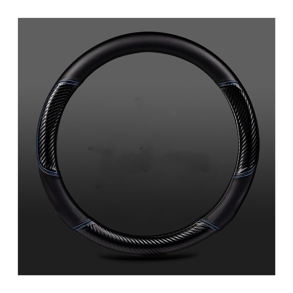 FUERU Car Steering Wheel Cover Set Universal Car Steering Wheel Cover Carbon Fiber Leather Breathable Sweat-Absorbing Car Interior (Color : 5#)