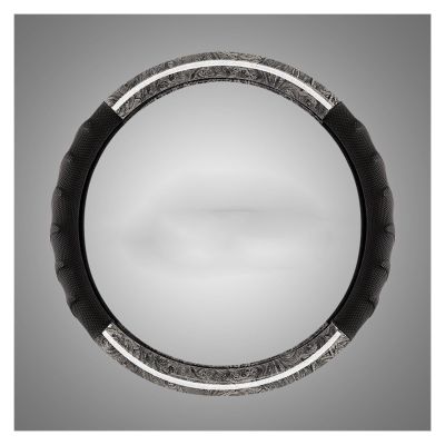 FUERU Car Steering Wheel Cover Set Car Steering Wheel Cover Crystal Mahogany Leather Ultra-Thin Laminated Car Interior Accessories (Color : 1#)