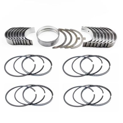 HAOSHUN V3300 Metal Kit + Piston Rings for Kubota V3300 V3300 DI Engine Bobcat S220 S250 S300 T250 T320 Loaders Kubota M6800 M8200 M9000 Tractor STD Bearing kit 12 valves Piston height 91.4mm