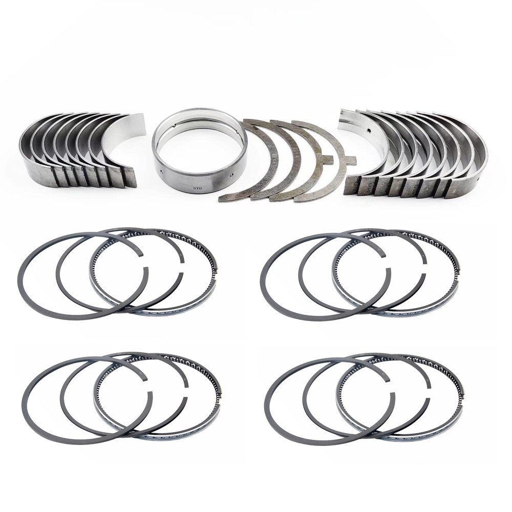 HAOSHUN V3300 Metal Kit + Piston Rings for Kubota V3300 V3300 DI Engine Bobcat S220 S250 S300 T250 T320 Loaders Kubota M6800 M8200 M9000 Tractor STD Bearing kit 12 valves Piston height 91.4mm