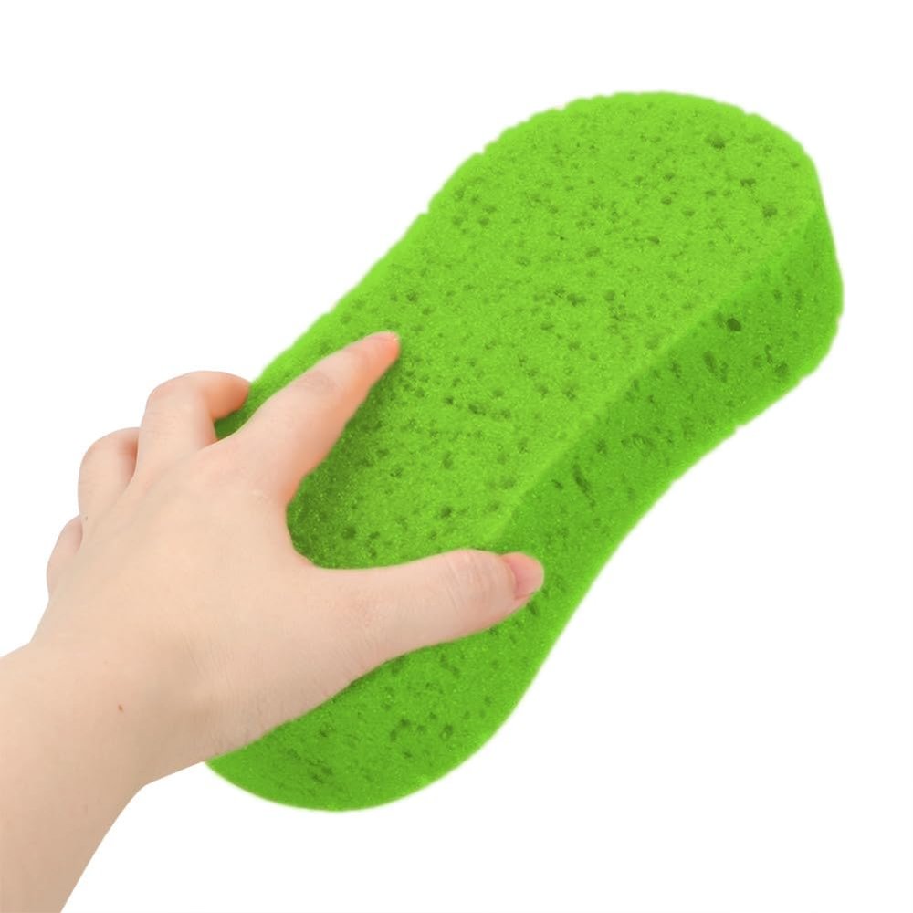 Large Soft Touch Coral Sponges, 5packNon-Scratch, High Foam, for Ultimate Washing Car, Bike, Boat or Household Cleaning Needs (Green)