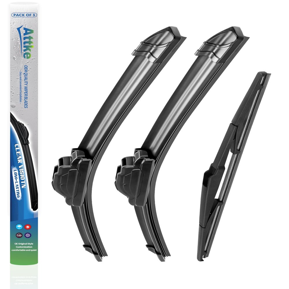 ATTKE Front Wiper Blades and Rear Wipers for Toyota Prius 2010-2015/Sienna 2012-2015, OEM Wiper Blades, (26 + 19 + 16 3 Wiper)