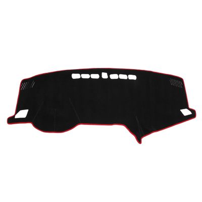 VekAuto Dashboard Cover Compatible for Hyundai Sonata 2015-2019, Non-Slip Polyester Black Red Dash Cover Mat Dash Board Protector Cover