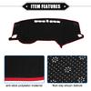 VekAuto Dashboard Cover Compatible for Hyundai Sonata 2015-2019, Non-Slip Polyester Black Red Dash Cover Mat Dash Board Protector Cover view 4
