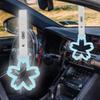 Q1-TECH, JDM Tsurikawa Ring Japanese Subway Train Bus Car Handle Sakura Flower Shaped Handle Hand Strap Rear Front Bumper Warning Rings Drift Charm Drift Car Accessory (Light Blue/White) view 2