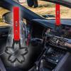 Q1-TECH, JDM Tsurikawa Ring Japanese Subway Train Bus Car Handle Sakura Flower Shaped Handle Hand Strap Rear Front Bumper Warning Rings Drift Charm Drift Car Accessory (Black/Red) view 2