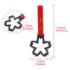 Q1-TECH, JDM Tsurikawa Ring Japanese Subway Train Bus Car Handle Sakura Flower Shaped Handle Hand Strap Rear Front Bumper Warning Rings Drift Charm Drift Car Accessory (Black/Red) view 3