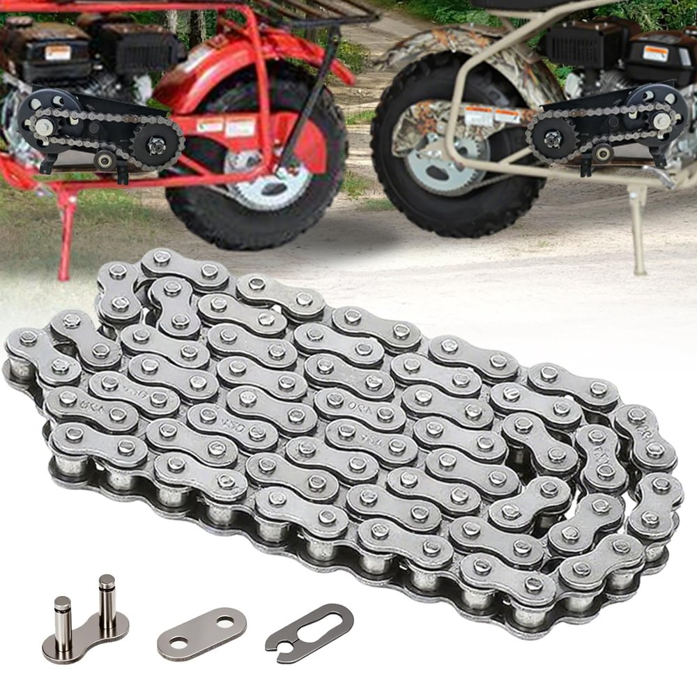Chikia CT200U Rear Jackshaft Chain,420 Mini Bike Chain 90 Link Compatible with Coleman CT200U-EX BT200X MB200 Baja mini Bike Rear Drive Chian