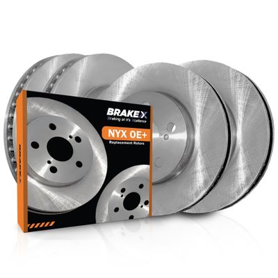 Brake X Front and Rear Brake Rotors Kit Replacement for 2005-2007 DODGE GRAND CARAVAN | Advanced X Disc Rotors