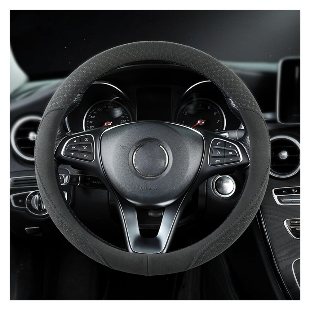 FUERU Car Steering Wheel Cover Set Car Steering Wheel Cover Ultra-Thin Leather Four Seasons Available Personalized Car Interior (Color : 2#)