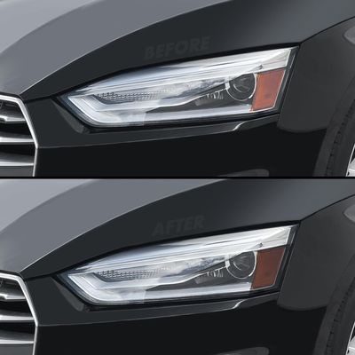 SlickMod PreCut Vinyl Smoke Tint for 2018-2019 Audi A5 S5 Headlight (35% Light Smoke, 4. Headlight Sidemarker)