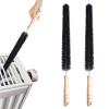 2Pcs Radiator Brush, Dryer Cleaner Vent Brush, 40cm Long Flexible Refrigerator Coil Cleaning Brush, with Wooden Handle, Slim Radiator Duster Brush, Vent Cleaner Brushes(Black) view 1