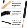 2Pcs Radiator Brush, Dryer Cleaner Vent Brush, 40cm Long Flexible Refrigerator Coil Cleaning Brush, with Wooden Handle, Slim Radiator Duster Brush, Vent Cleaner Brushes(Black) view 4