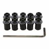 TCHAU Bodywork Kits 10PCS Motorcycle Windscreen Windshield Fairing Bolt Screw Kit Well Nuts M5 15mm Parts (Color : Black) view 1