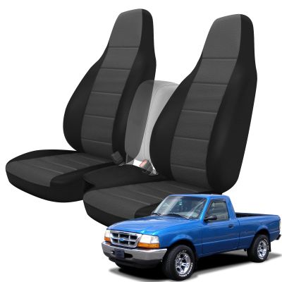 LEZZYRUCK Custom-Fit Front Seat Covers Compatible with 1998-2003 Ford Ranger Pickup 60/40 High Back Seats, Car Seat Covers Front Seat Without Console