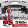 SUPERFASTRACING 20 Gallon Low Profile Roll Around Oil Drain Pan with 110V Electric Pump 8FT Hose for Trucks Cars SUVs view 2