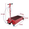SUPERFASTRACING 20 Gallon Low Profile Roll Around Oil Drain Pan with 110V Electric Pump 8FT Hose for Trucks Cars SUVs view 4