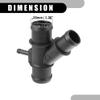 Partuto Engine Radiator Coolant Hose Connector No.1K0121087H - Car Interior Heater Hose Connector - for Volkswagen Eos 2.0L 2007-2008 Plastic Black 1 Pc view 4